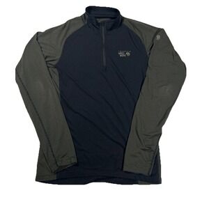 Mountain Hardware Mens Black Quarter Zip Pullover Made In USA Size S Small Base